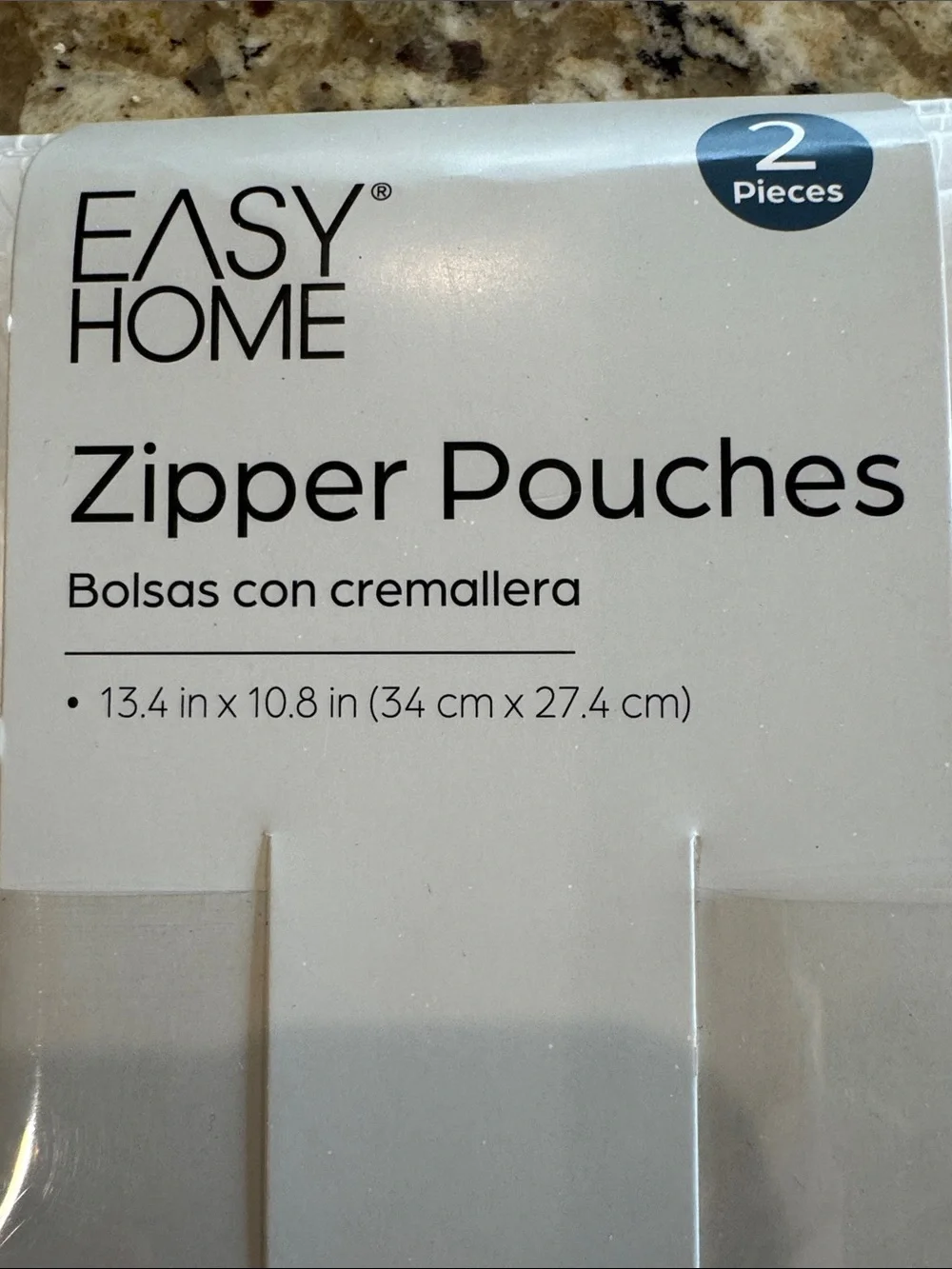 EASY HOME  Mesh Zipper Pouches with Mint Trim